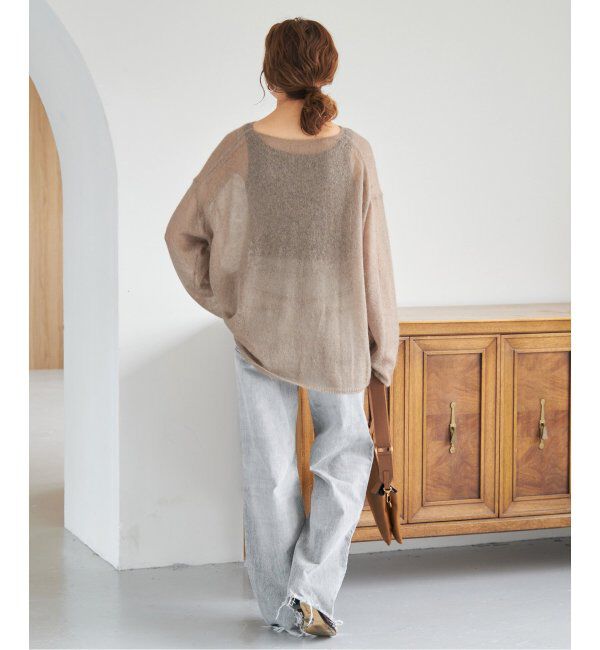 Spick and Span「《WEB限定カラー有り / 追加》ルーズモヘヤMIXボートネックニット」|ニット・セーター|