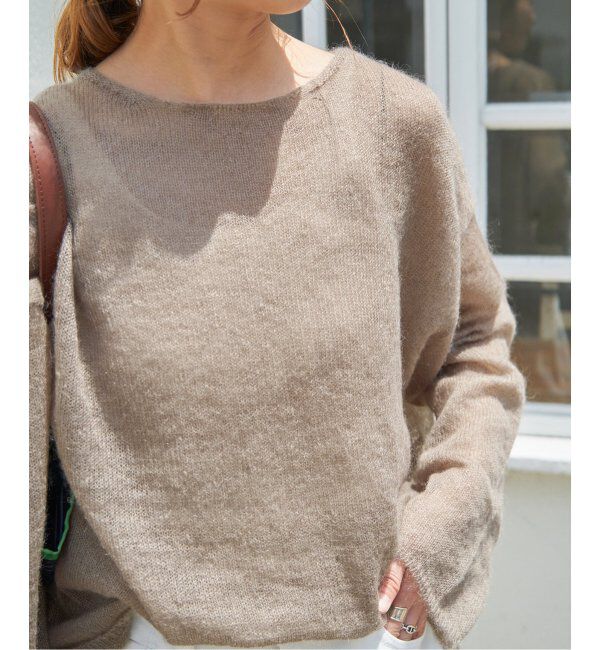 Spick and Span「《WEB限定カラー有り / 追加》ルーズモヘヤMIXボートネックニット」|ニット・セーター|