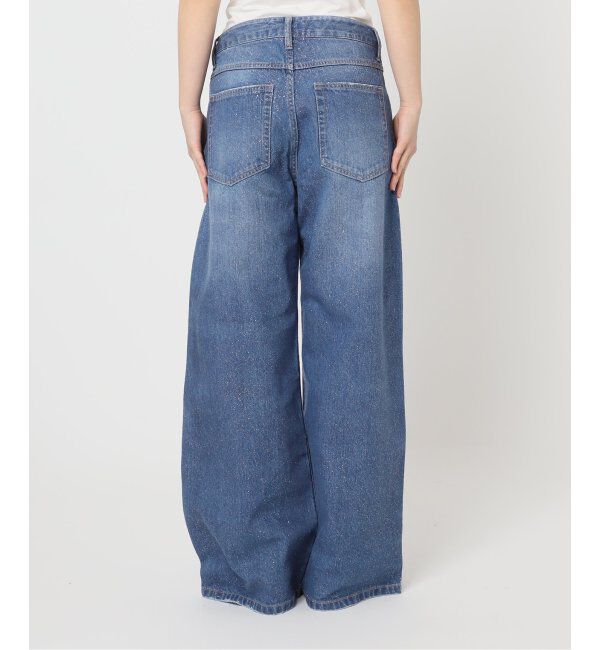 U by SPICK&SPAN「グリッタールーズバギーデニム」|デニム|