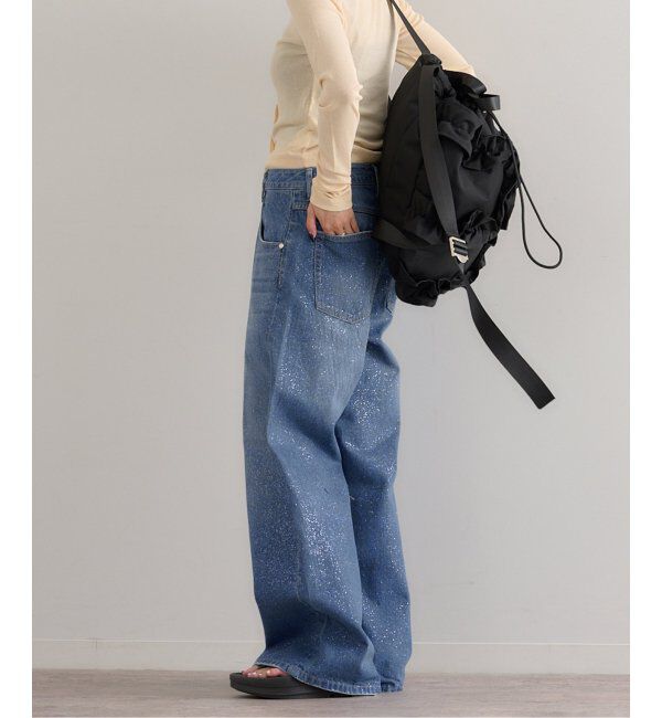 U by SPICK&SPAN「グリッタールーズバギーデニム」|デニム|