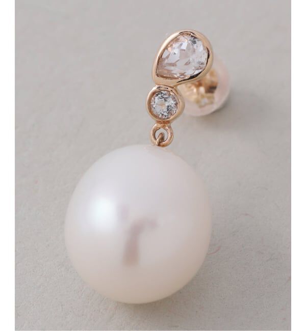 Lilas by Spick&Span「バロックパール*ホワイトトパーズピアス K10（両耳）」|ピアス|