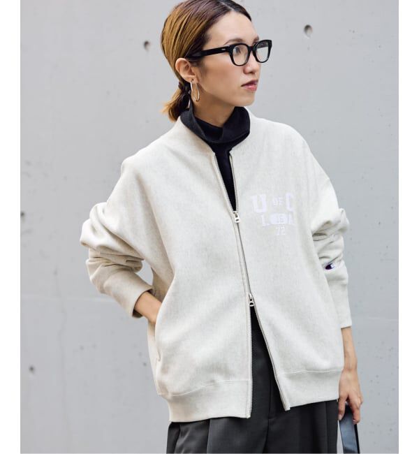 FRAMeWORK「Champion 別注リバースウィーブフルジップパーカー」|パーカー|グレーB