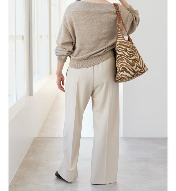 Spick and Span「ドライギャバイージースラックスパンツ」|スラックス|