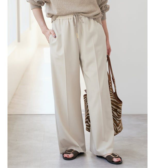 Spick and Span「ドライギャバイージースラックスパンツ」|スラックス|