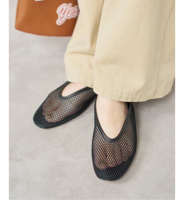 Spick and Span「REMME/レメ メッシュフラットパンプス」|その他|ブラック