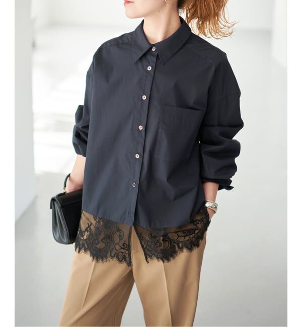 Spick and Span「《新色有り / 追加》レースタイプライターシャツ」|シャツ・ブラウス|