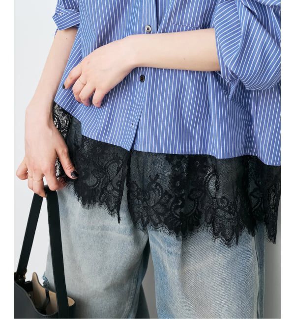 Spick and Span「《新色有り / 追加》レースタイプライターシャツ」|シャツ・ブラウス|