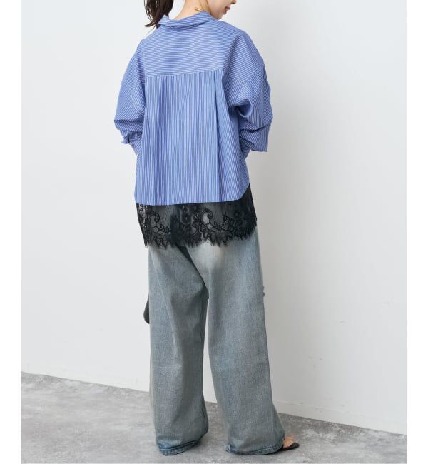 Spick and Span「《新色有り / 追加》レースタイプライターシャツ」|シャツ・ブラウス|