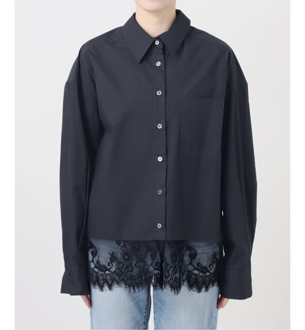 Spick and Span「《新色有り / 追加》レースタイプライターシャツ」|シャツ・ブラウス|
