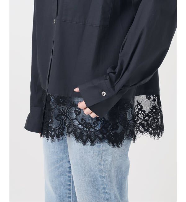 Spick and Span「《新色有り / 追加》レースタイプライターシャツ」|シャツ・ブラウス|