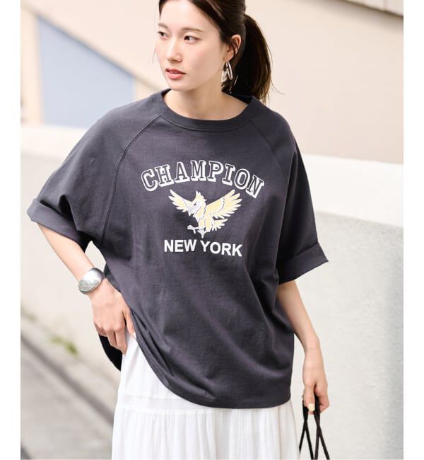 FRAMeWORK「≪予約≫CHAMPION/チャンピオン 別注14s/1 Jesey RAGLAN Tシャツ」|Tシャツ・カットソー|ブラック D