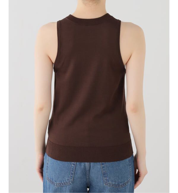 Spick and Span「《セットアップ / 手洗い可》シルクコットンノースリーブプルオーバー」|タンクトップ|