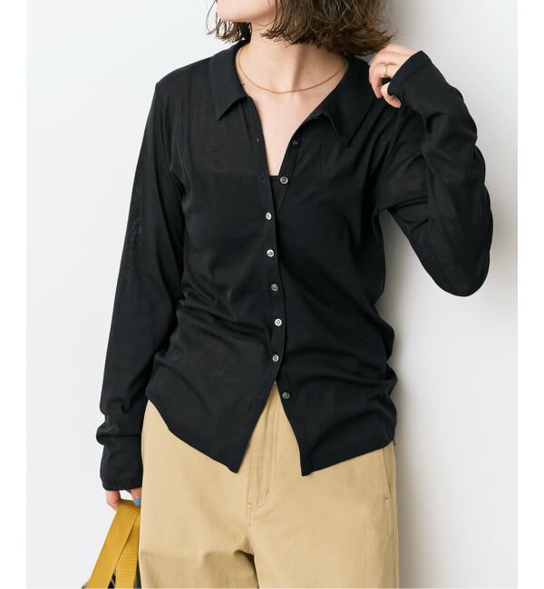 Spick and Span「《接触冷感》シアーシャツカットソー」|Tシャツ・カットソー|