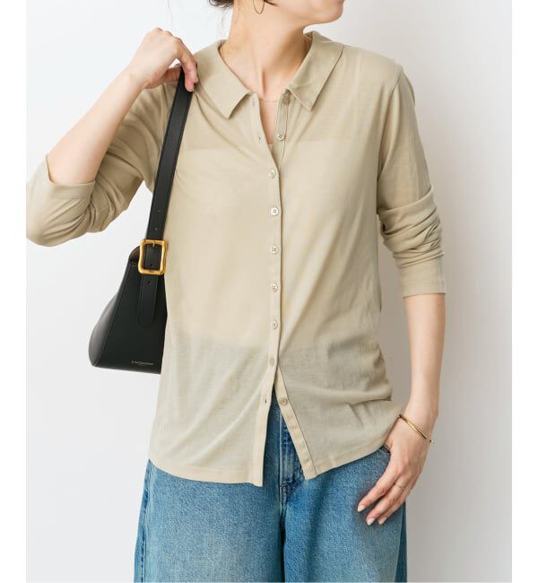 Spick and Span「《接触冷感》シアーシャツカットソー」|Tシャツ・カットソー|