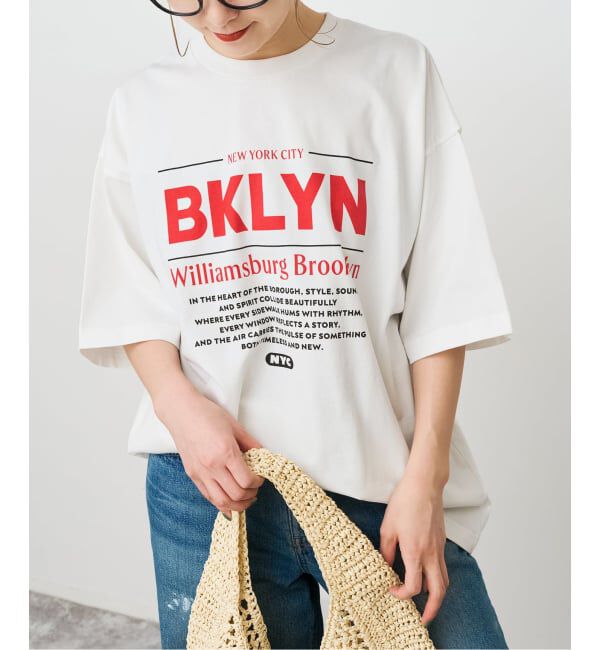 Spick and Span「《WEB限定 / 追加予約》ロゴオーバーTシャツ」|Tシャツ・カットソー|ホワイトベース