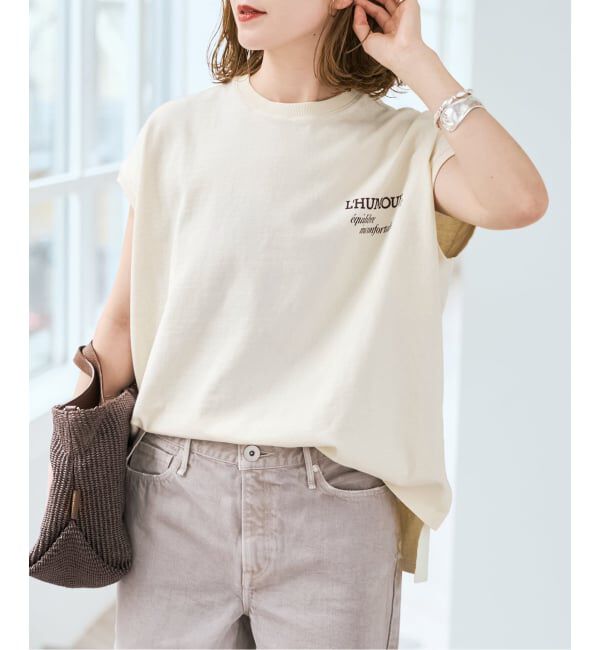 Spick and Span「《予約》upper hights/アッパーハイツ 別注BIG NO SLEEVE TEE*」|Tシャツ・カットソー|