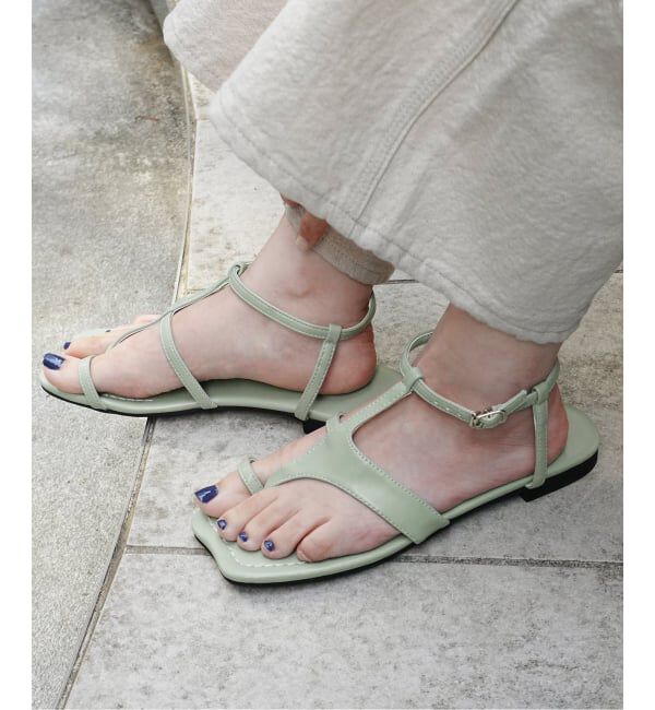 Spick and Span「《予約》Paes/ぺイズ Square Panel Sandal」|サンダル|