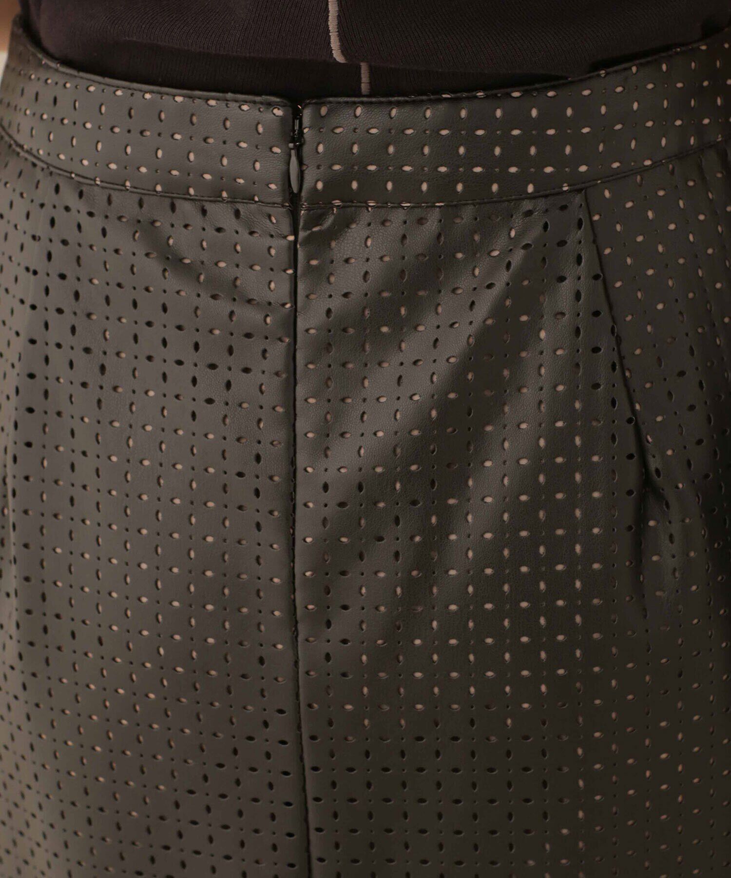 nano･universe「LB.03/パンチングレザースカート」|スカート|