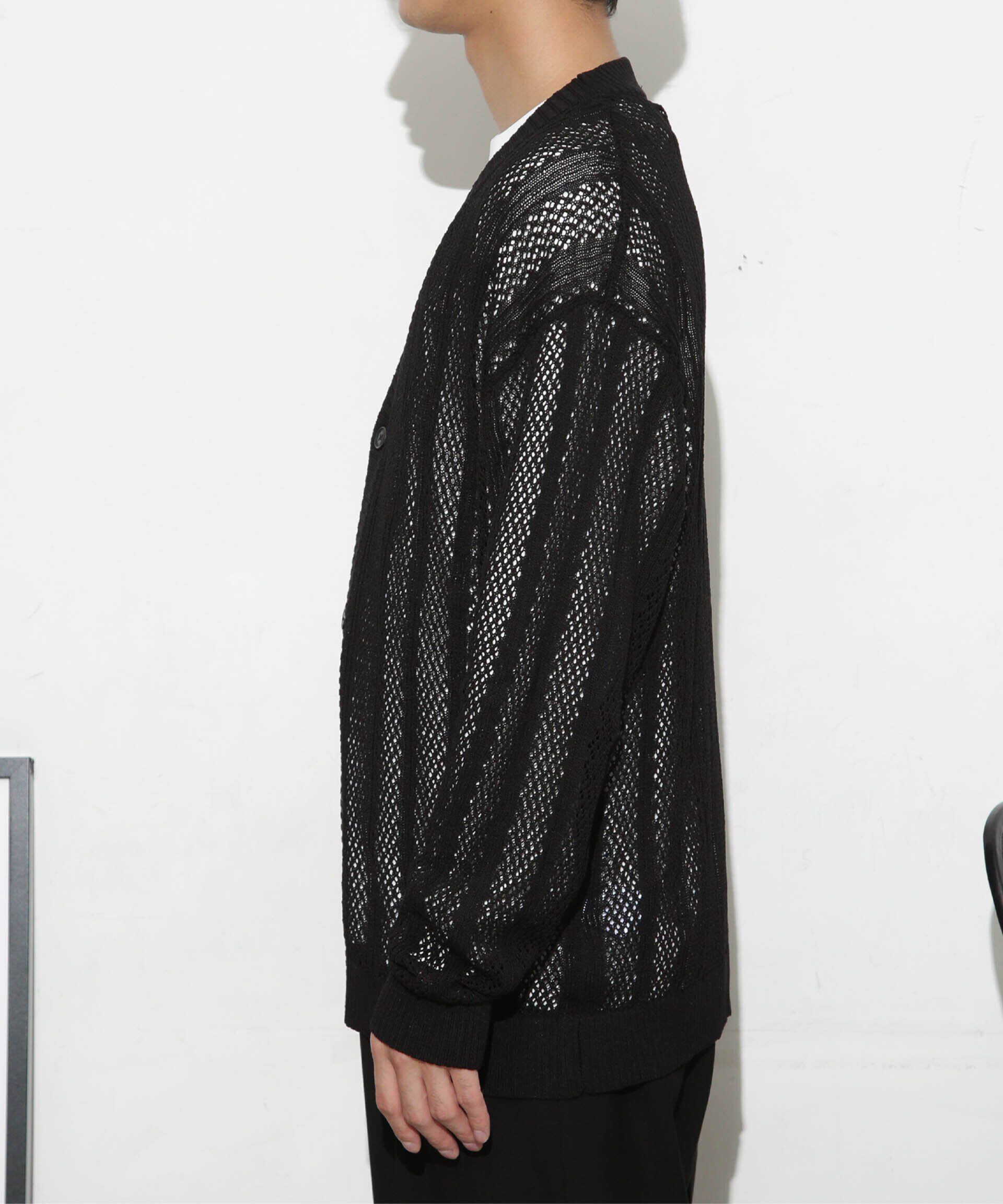 nano･universe「透かし編みワイドカーディガン」|ニット・セーター|