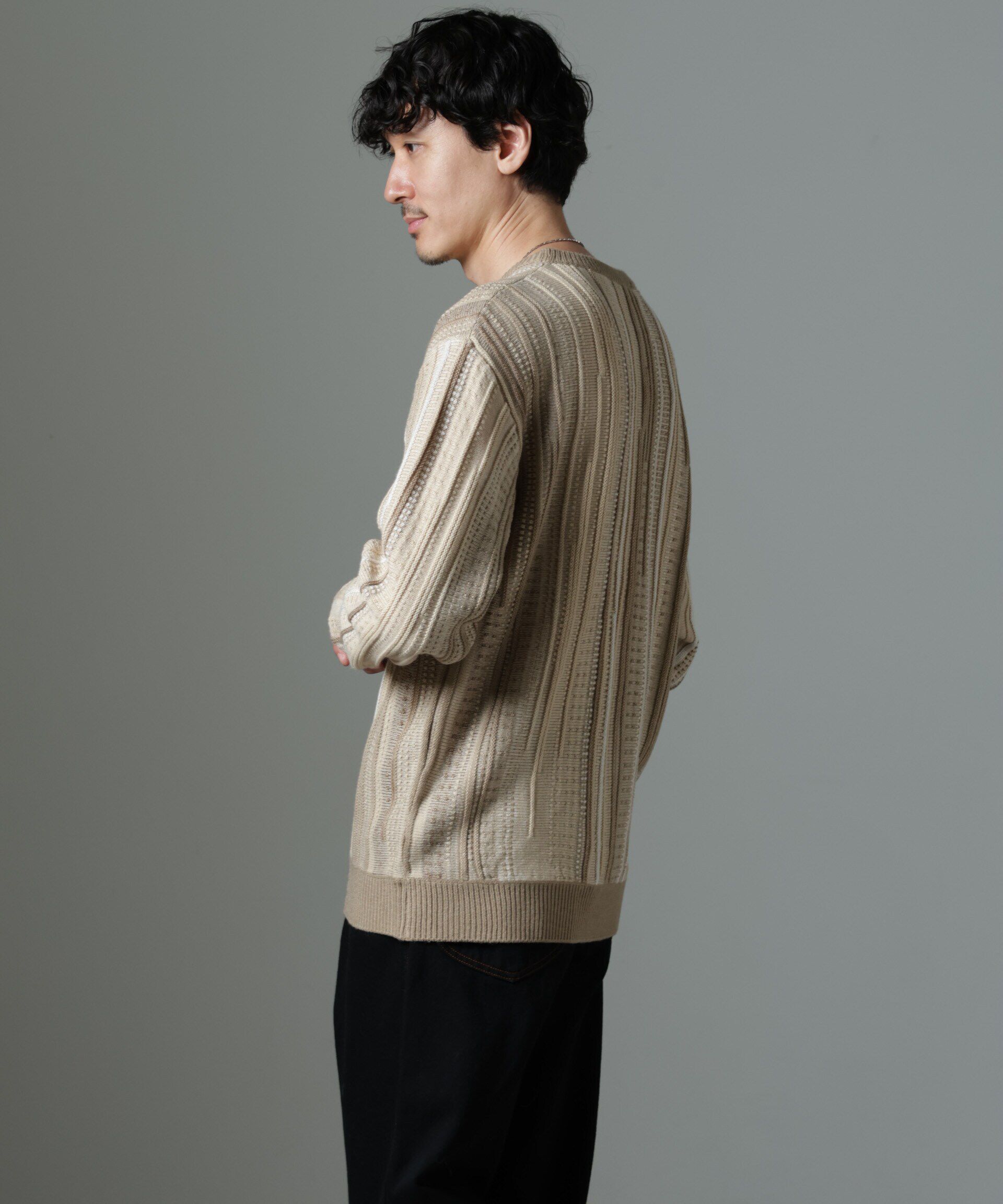 nano･universe「ジャガードヴィンテージライクニット」|ニット・セーター|