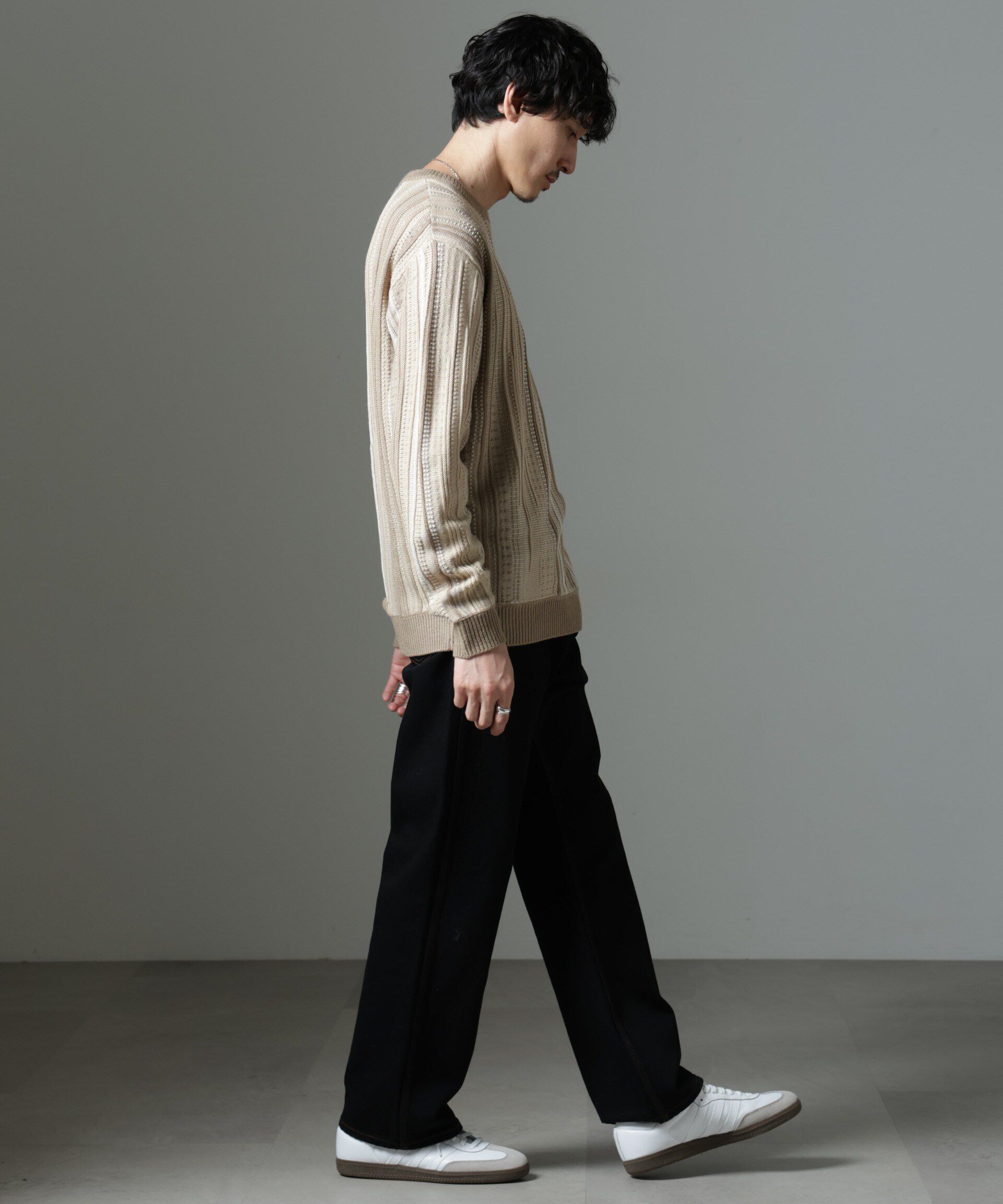 nano･universe「ジャガードヴィンテージライクニット」|ニット・セーター|