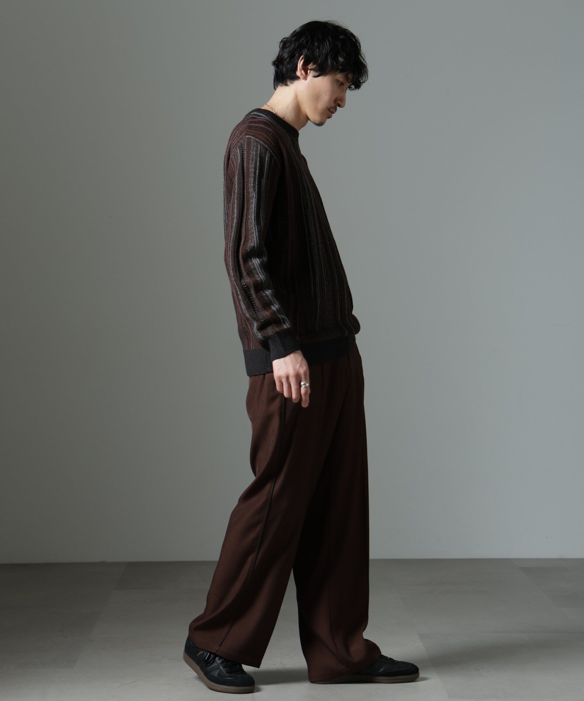 nano･universe「ジャガードヴィンテージライクニット」|ニット・セーター|