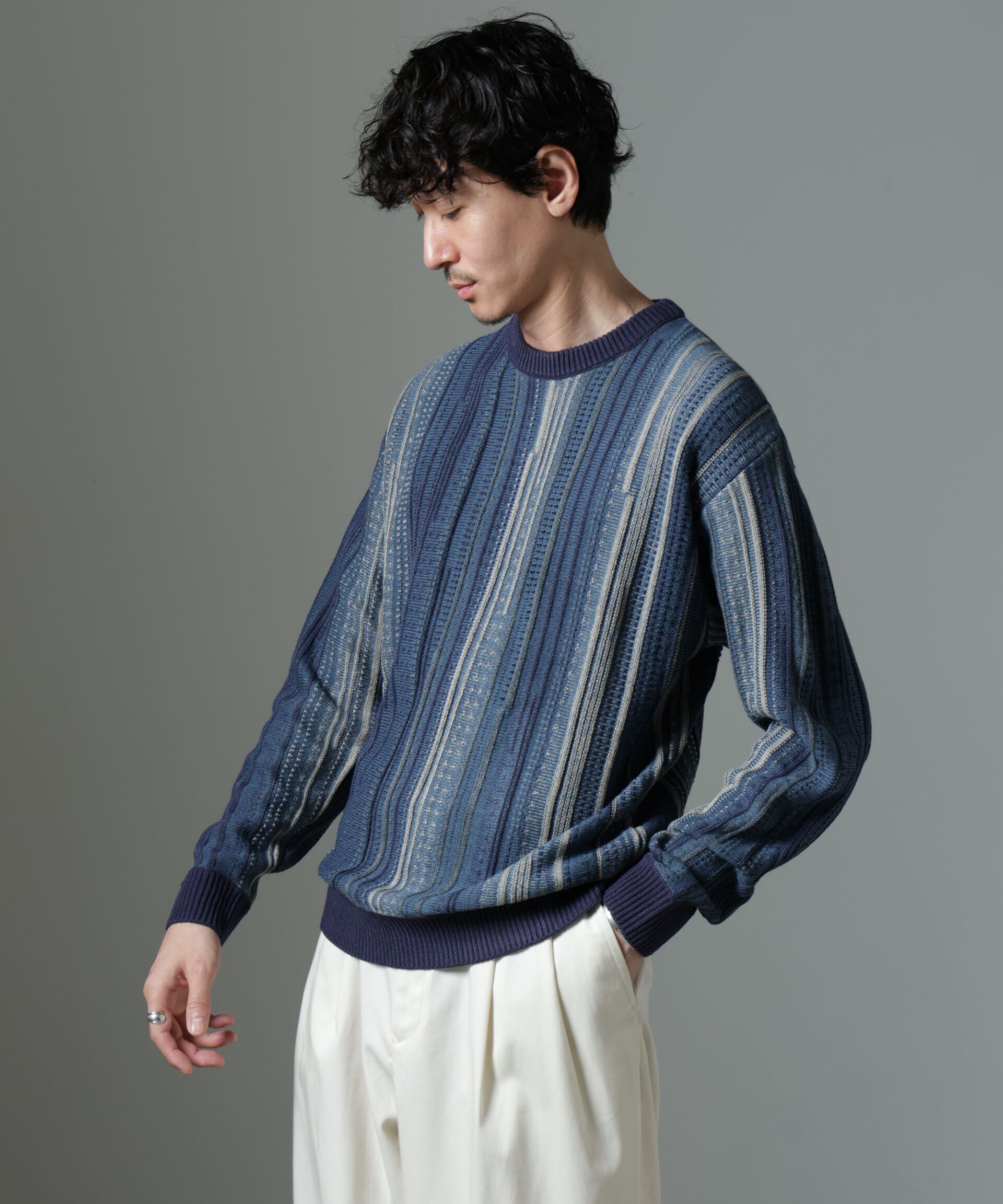 nano･universe「ジャガードヴィンテージライクニット」|ニット・セーター|