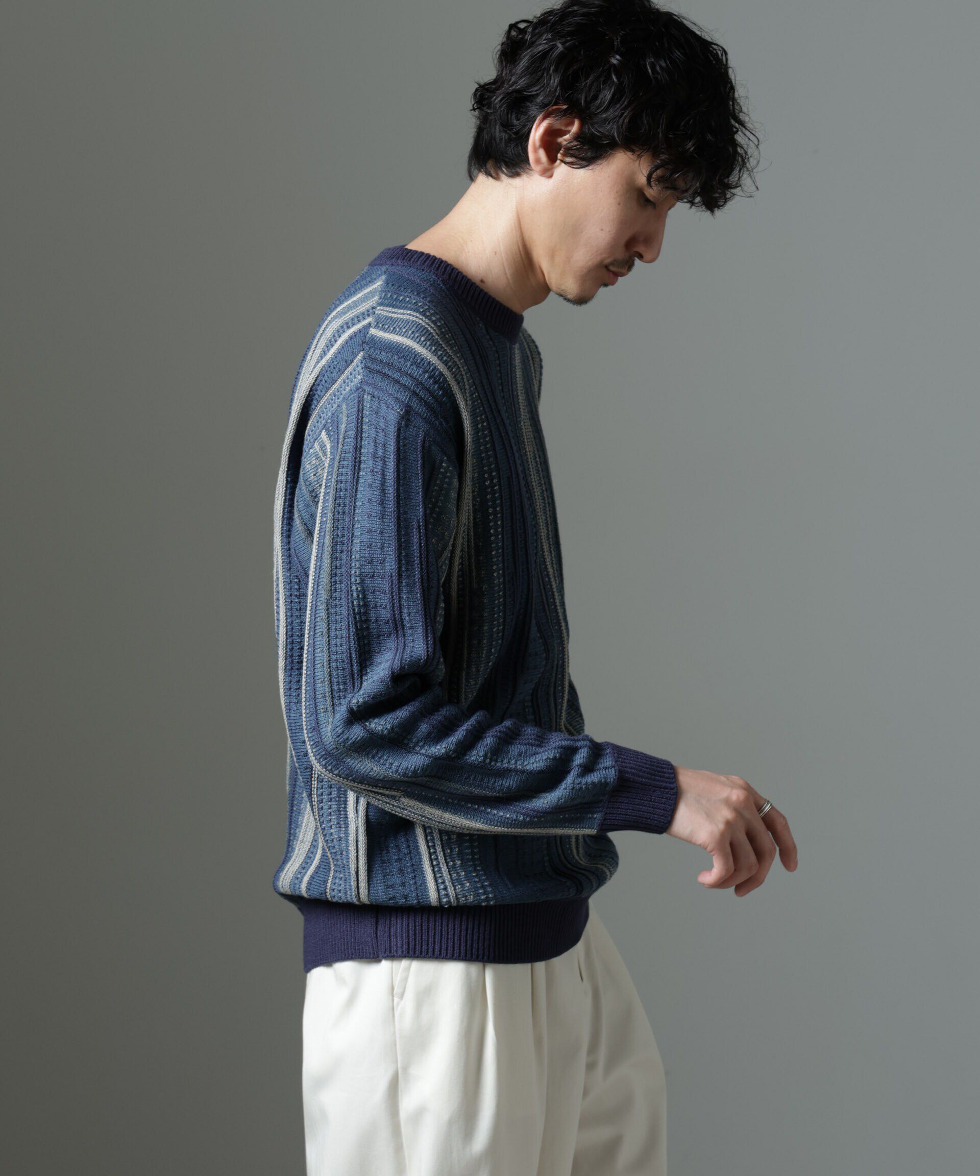 nano･universe「ジャガードヴィンテージライクニット」|ニット・セーター|