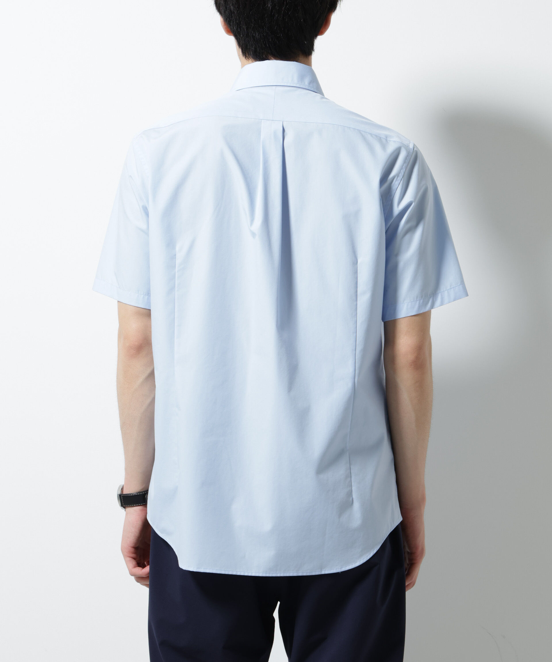 nano･universe「「N shirt」 速乾 セミワイドカラーシャツ半袖」|シャツ・ブラウス|