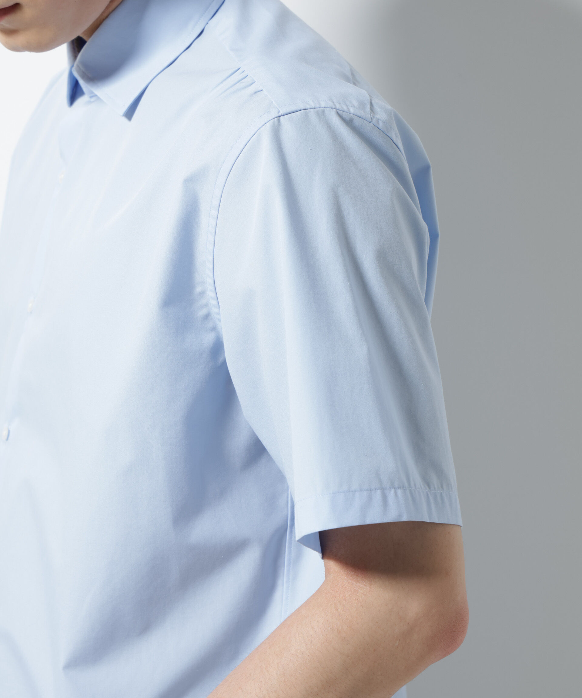 nano･universe「「N shirt」 速乾 セミワイドカラーシャツ半袖」|シャツ・ブラウス|