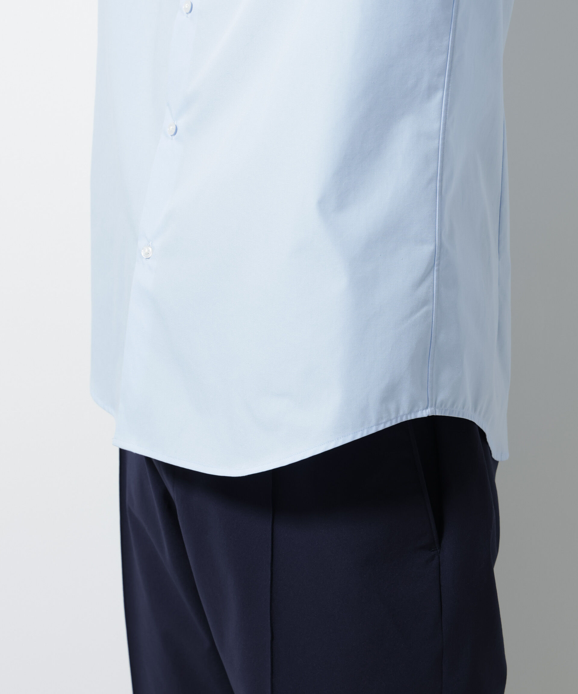 nano･universe「「N shirt」 速乾 セミワイドカラーシャツ半袖」|シャツ・ブラウス|