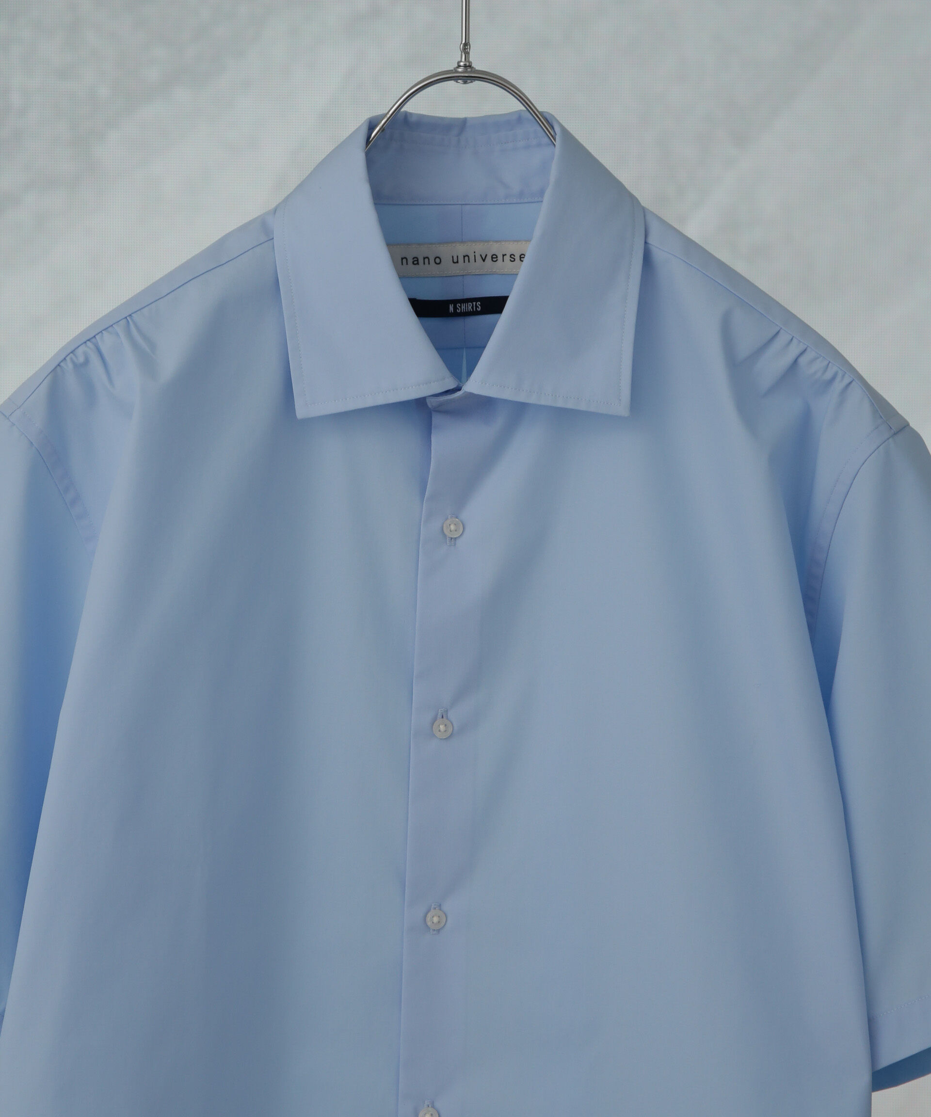 nano･universe「「N shirt」 速乾 セミワイドカラーシャツ半袖」|シャツ・ブラウス|