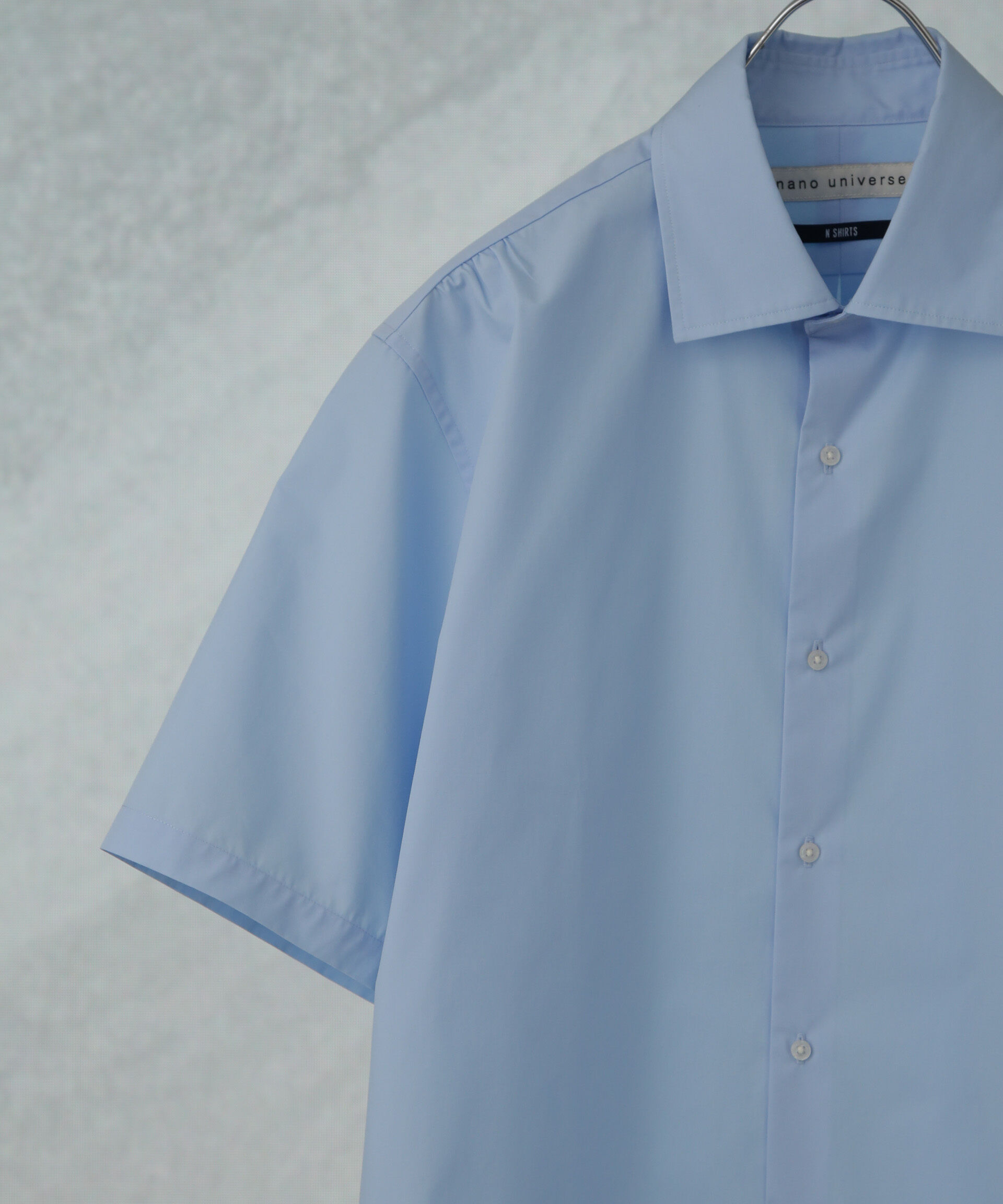 nano･universe「「N shirt」 速乾 セミワイドカラーシャツ半袖」|シャツ・ブラウス|