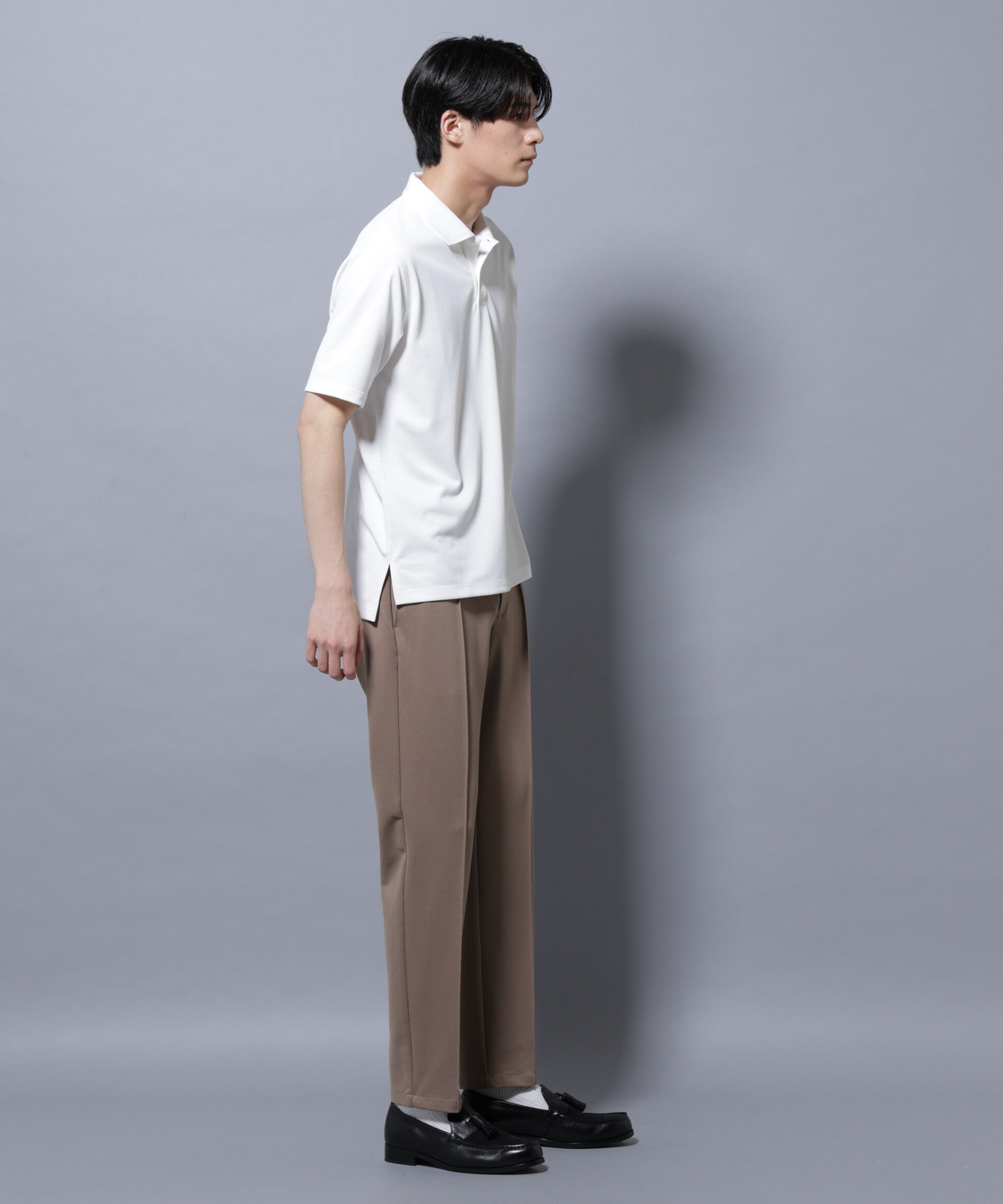 nano･universe「「モダンコンフォートシリーズ」スリムイージースラックス」|チノ|