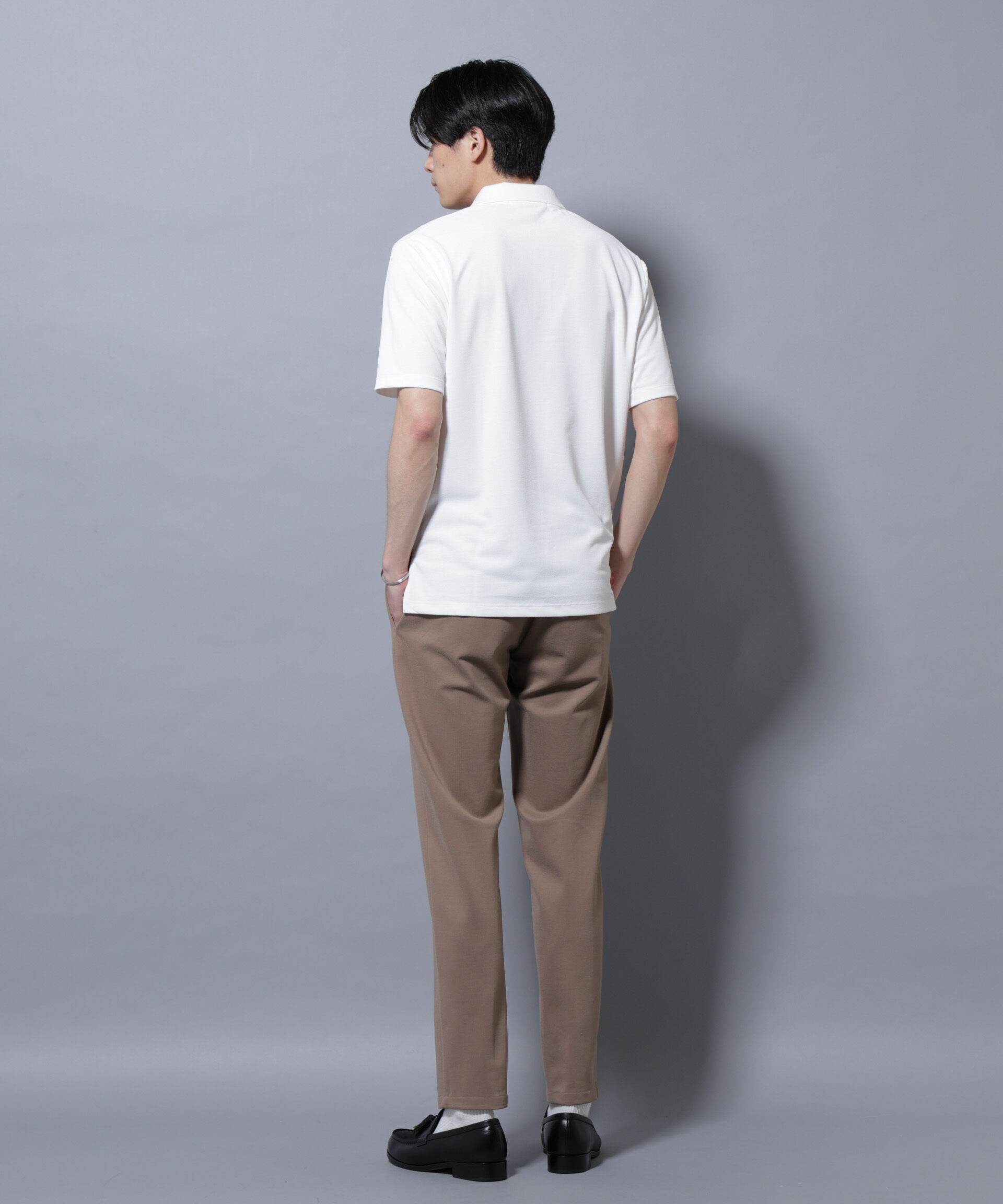 nano･universe「「モダンコンフォートシリーズ」スリムイージースラックス」|チノ|