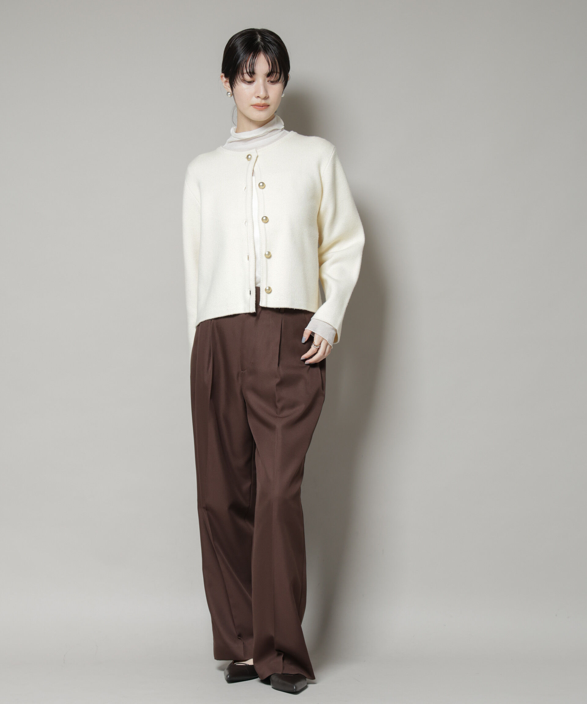 nano･universe「ミラノリブニットジャケット」|ニット・セーター|