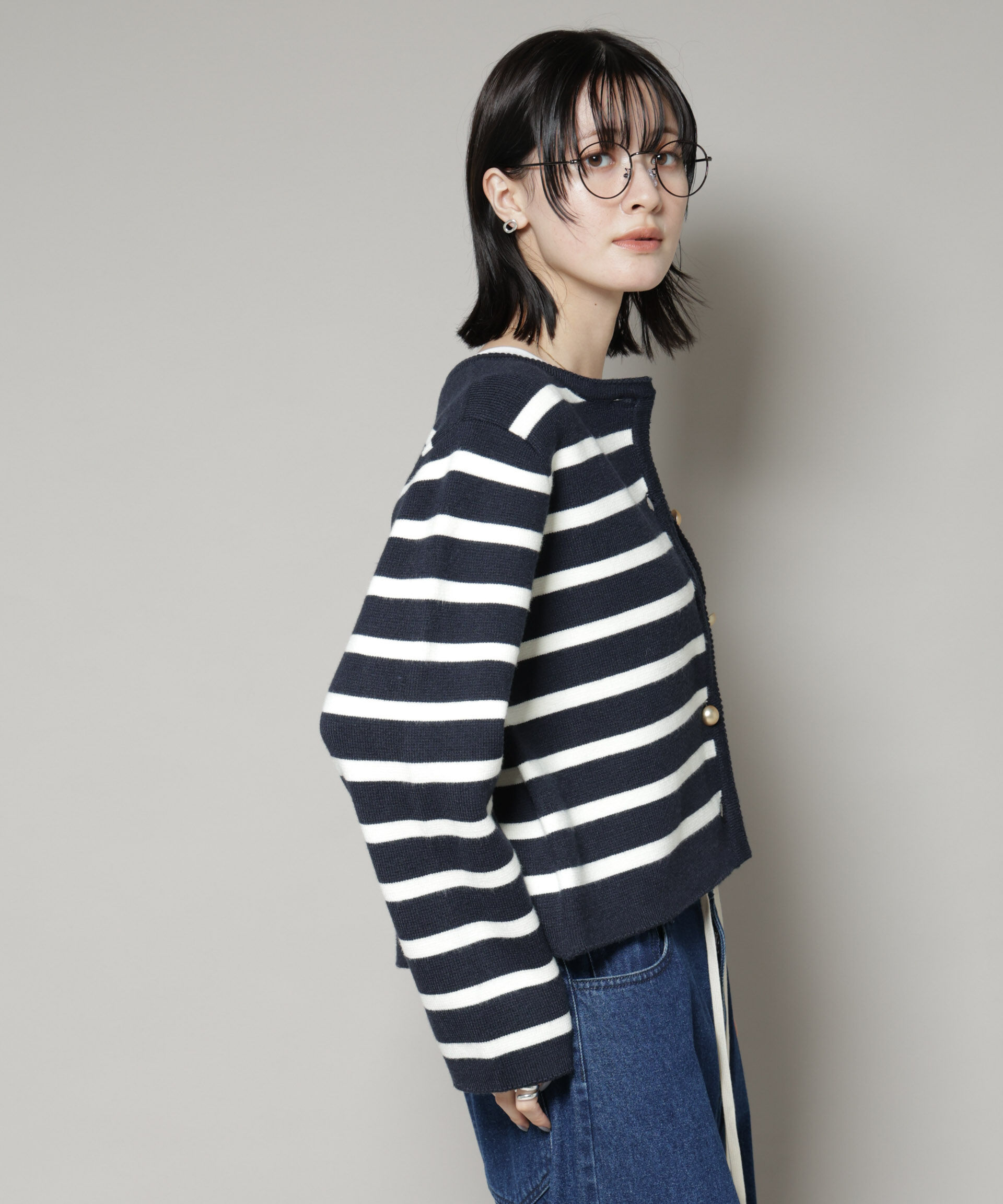 nano･universe「ミラノリブニットジャケット」|ニット・セーター|