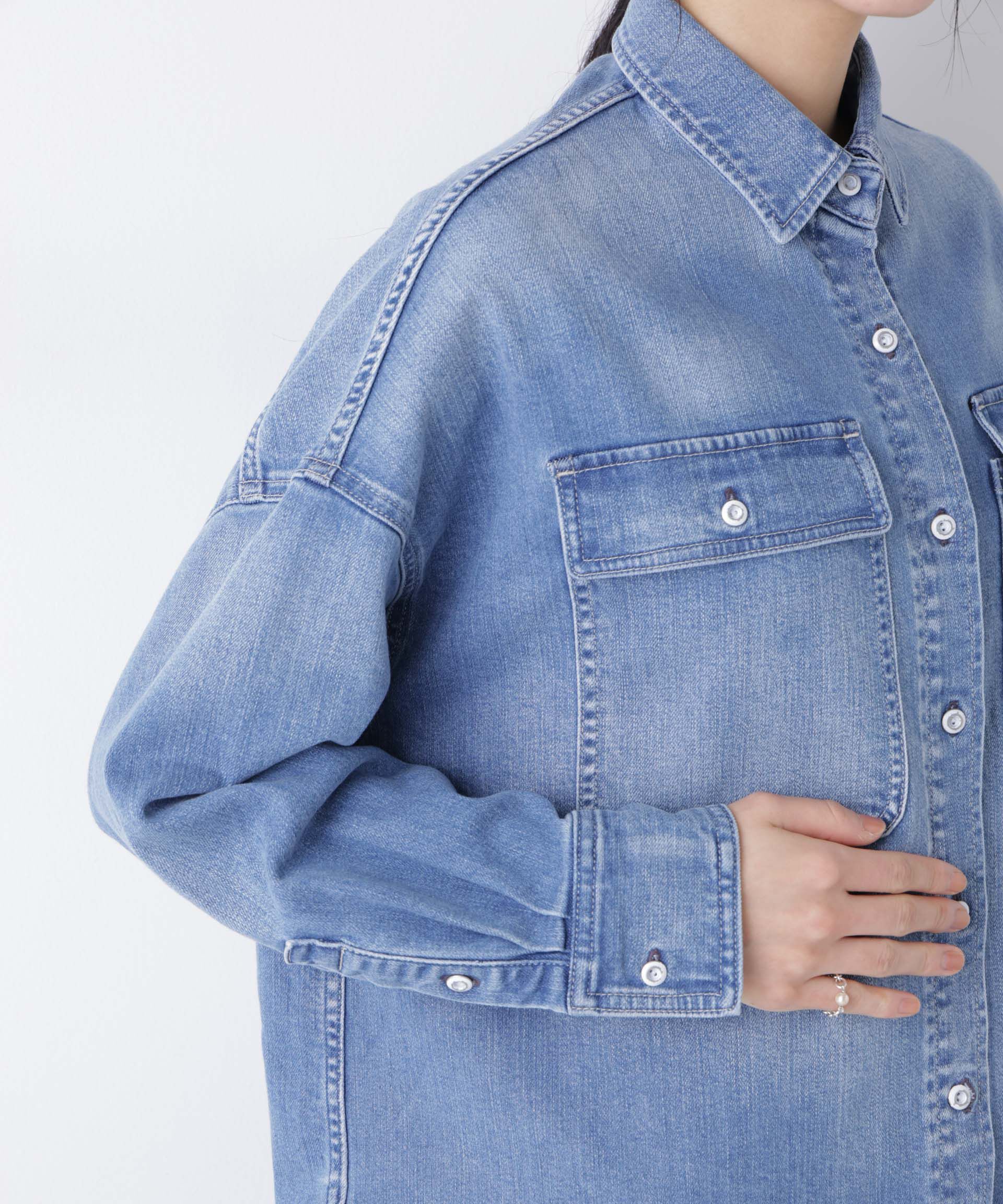 nano･universe「Healthy DENIM/別注 Almond Mid Used」|シャツ・ブラウス|