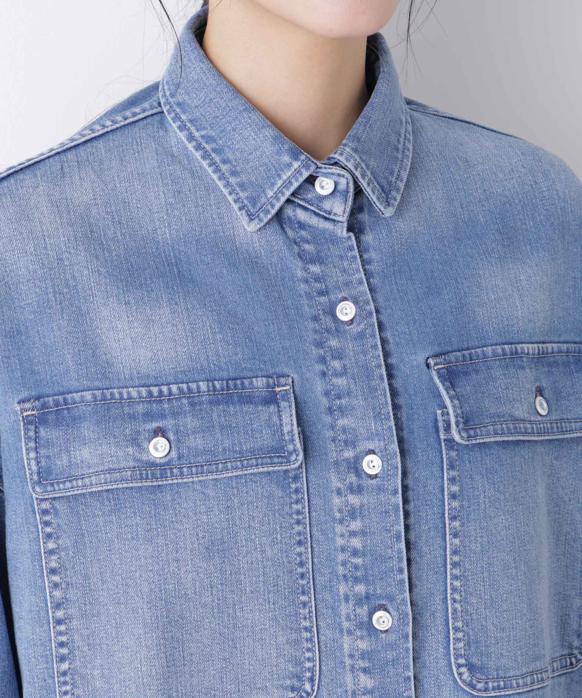 nano･universe「Healthy DENIM/別注 Almond Mid Used」|シャツ・ブラウス|