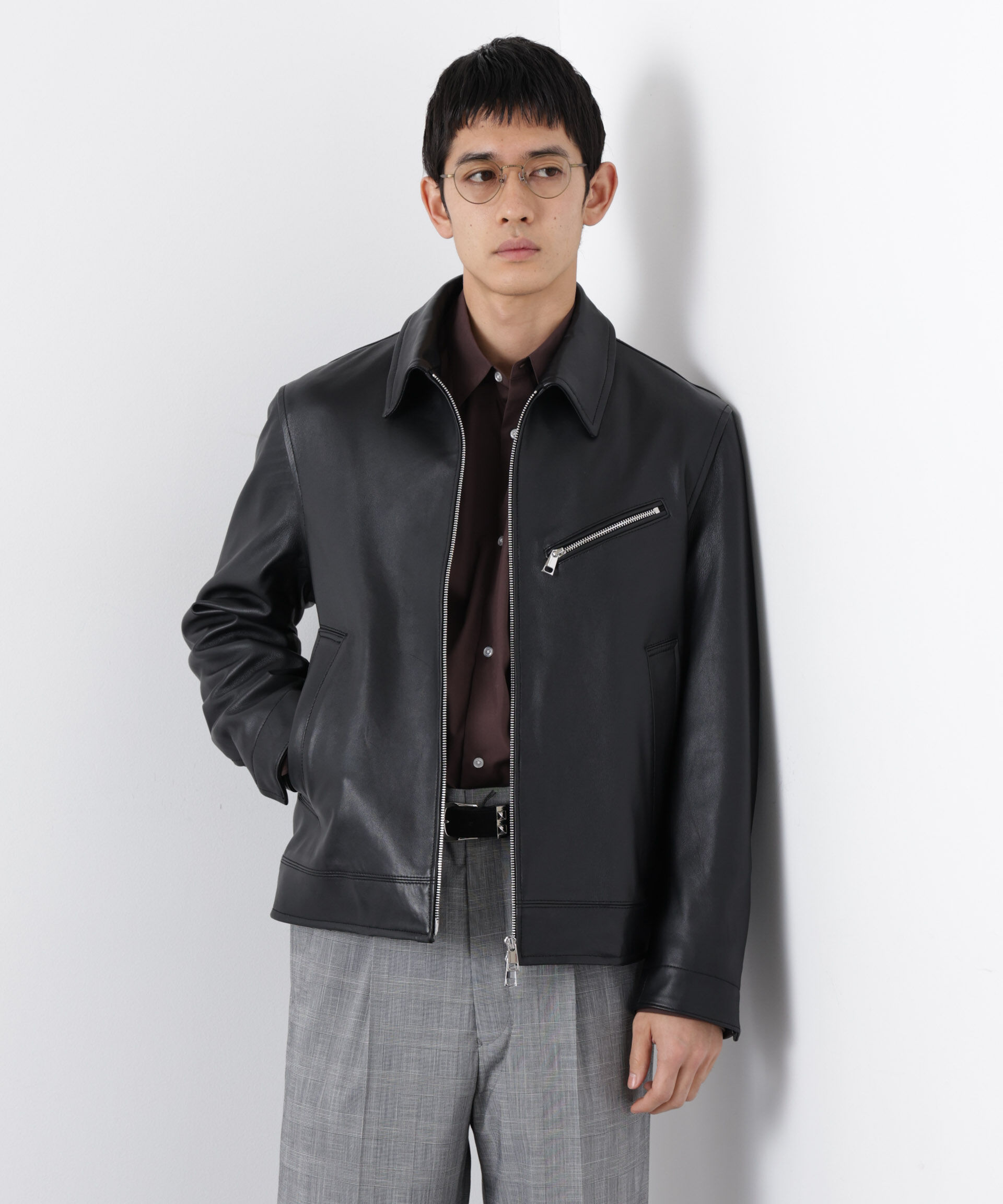 nano･universe「ラムナッパレザーライダースジャケット」|ライダースジャケット|
