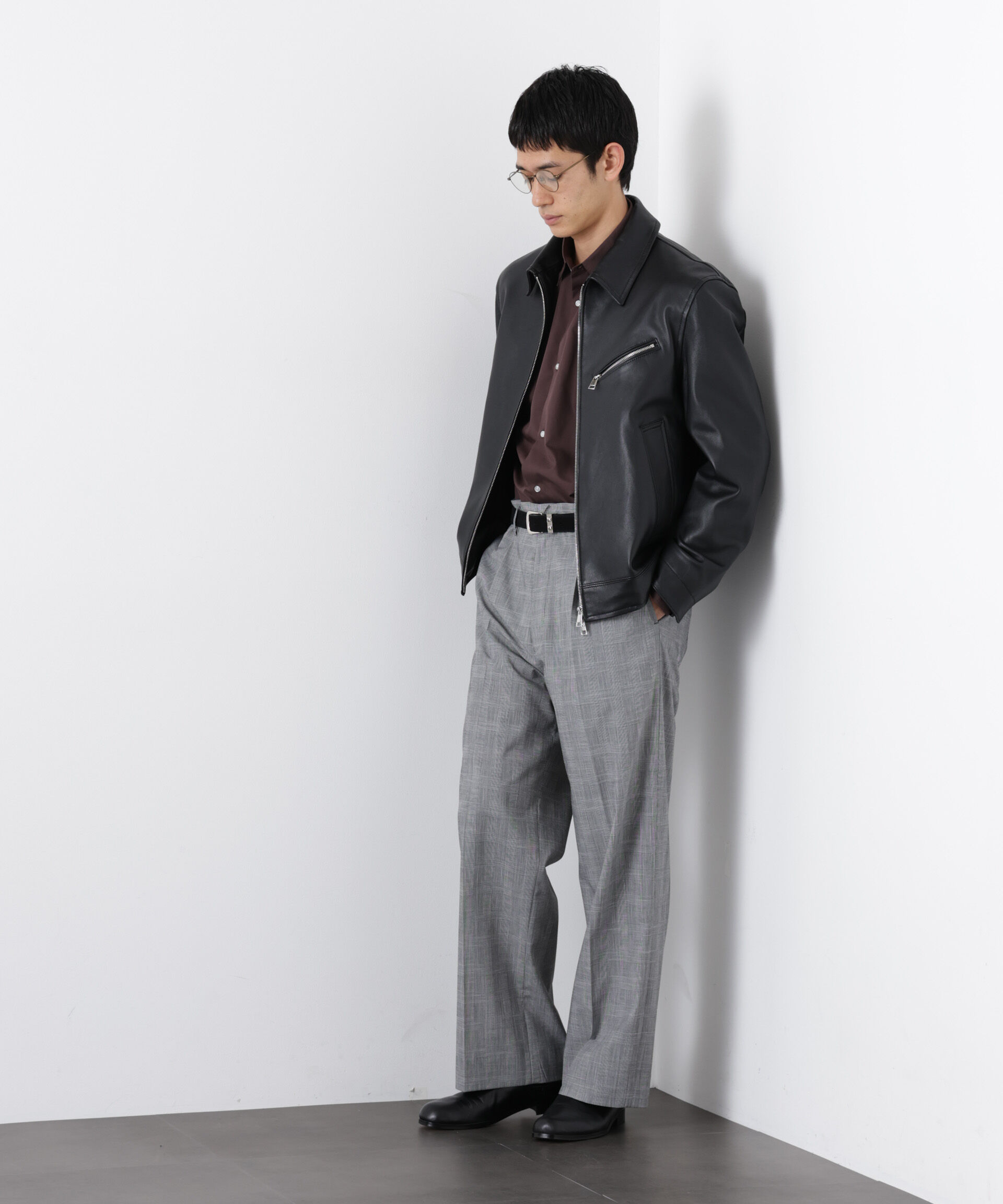 nano･universe「ラムナッパレザーライダースジャケット」|ライダースジャケット|