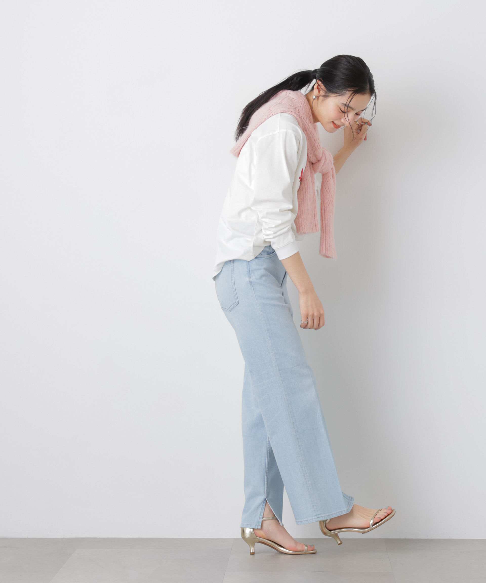 nano･universe「ロゴプリントロングスリーブTシャツ」|Tシャツ・カットソー|