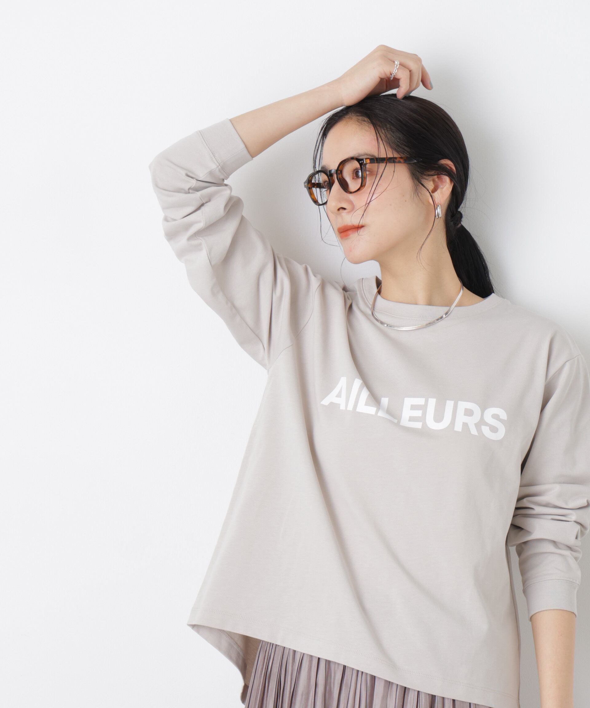 nano･universe「ロゴプリントロングスリーブTシャツ」|Tシャツ・カットソー|