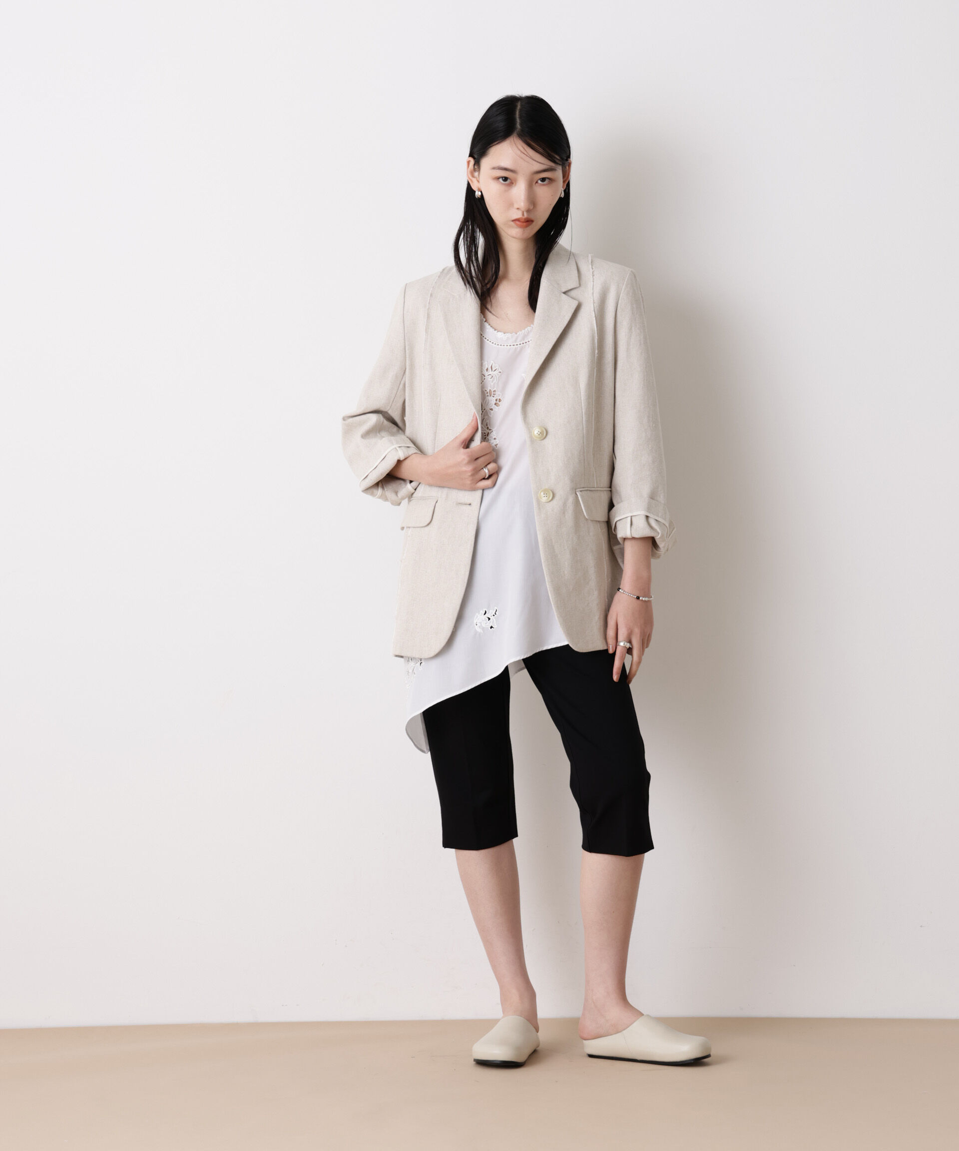 nano･universe「「STEVELOUR」リネンコットンジャケット」|テーラードジャケット|