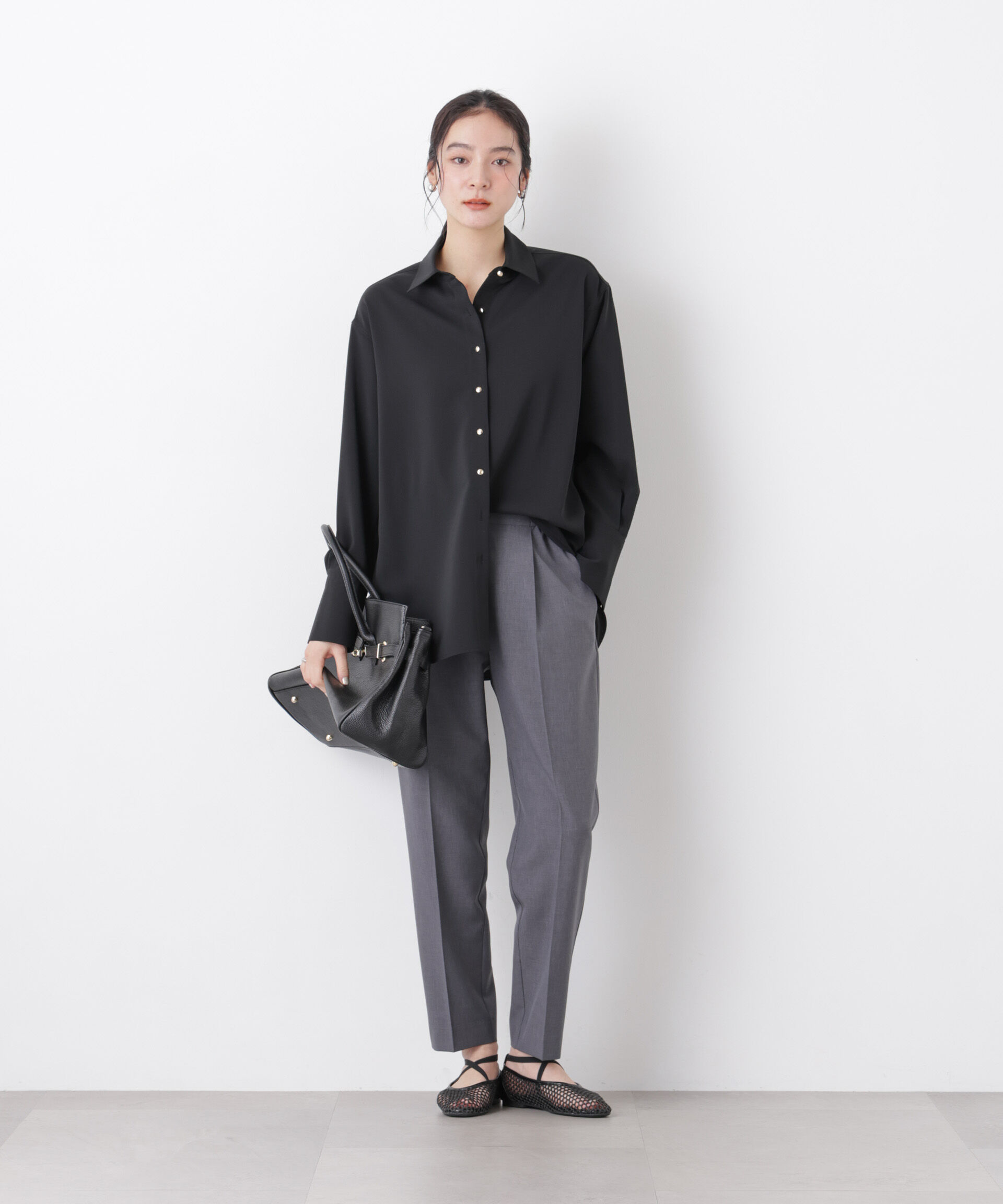 nano･universe「ライトファンクションイージーテーパードパンツ(セットアップ可)」|チノ|