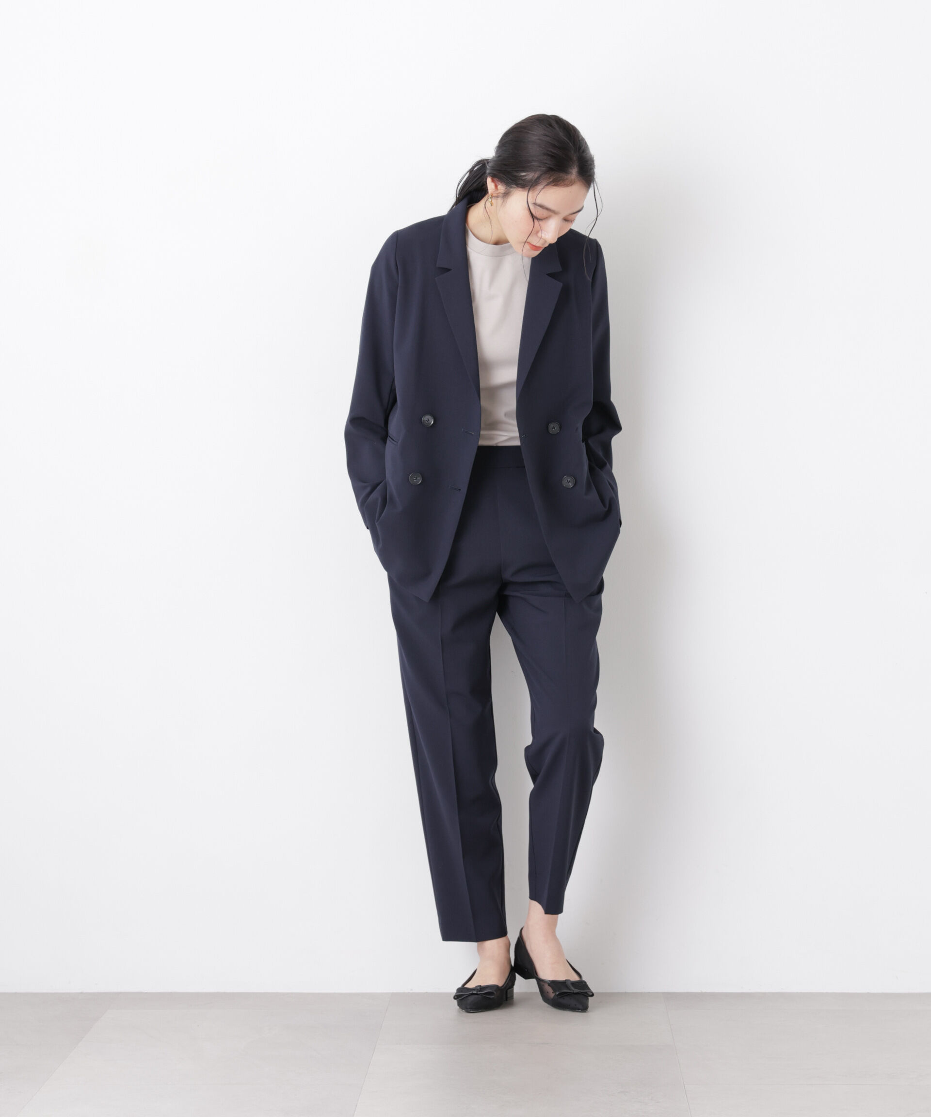 nano･universe「ライトファンクションイージーテーパードパンツ(セットアップ可)」|チノ|