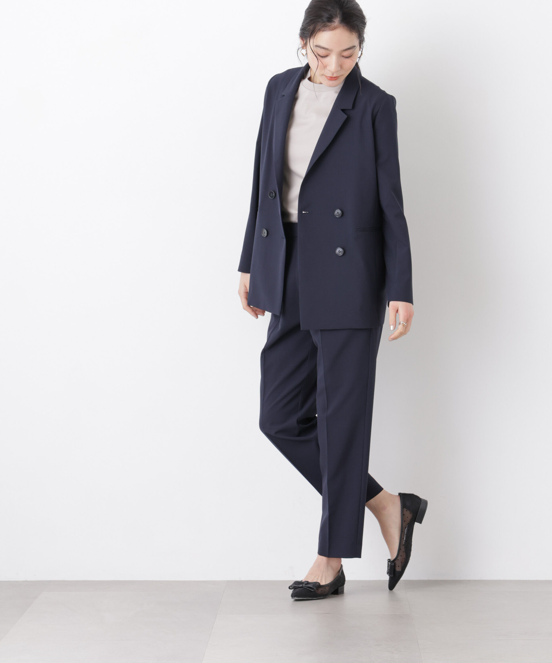 nano･universe「ライトファンクションイージーテーパードパンツ(セットアップ可)」|チノ|