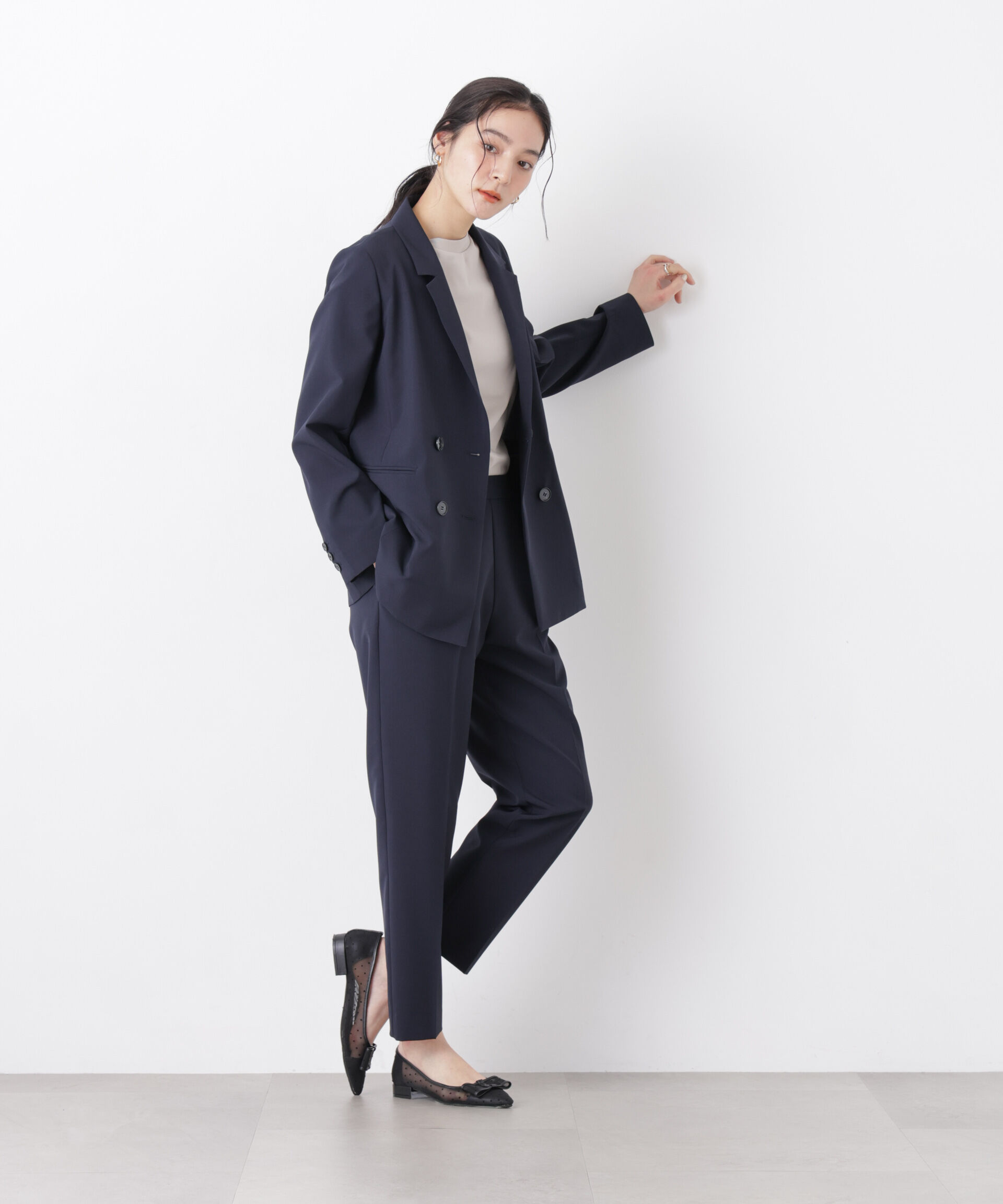 nano･universe「ライトファンクションイージーテーパードパンツ(セットアップ可)」|チノ|