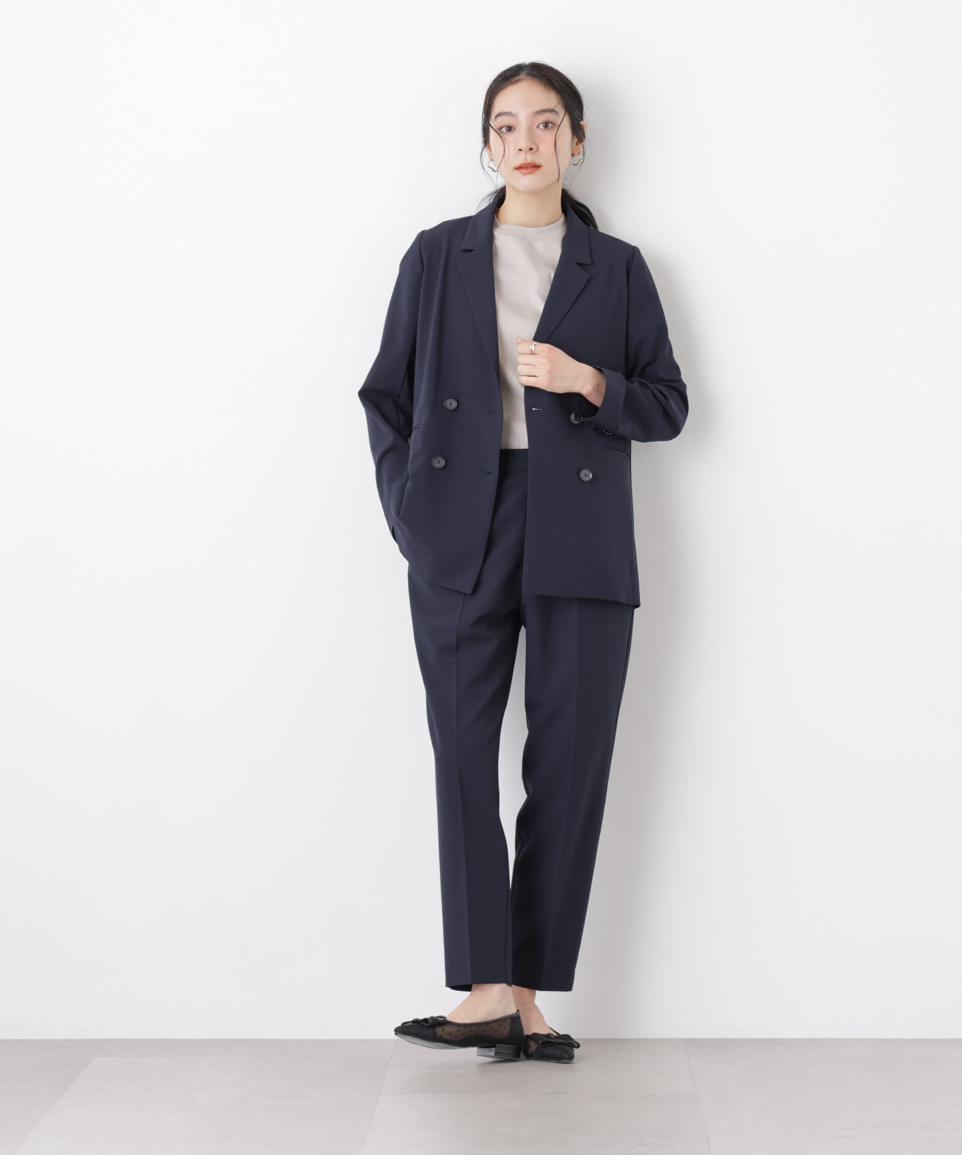 nano･universe「ライトファンクションイージーテーパードパンツ(セットアップ可)」|チノ|