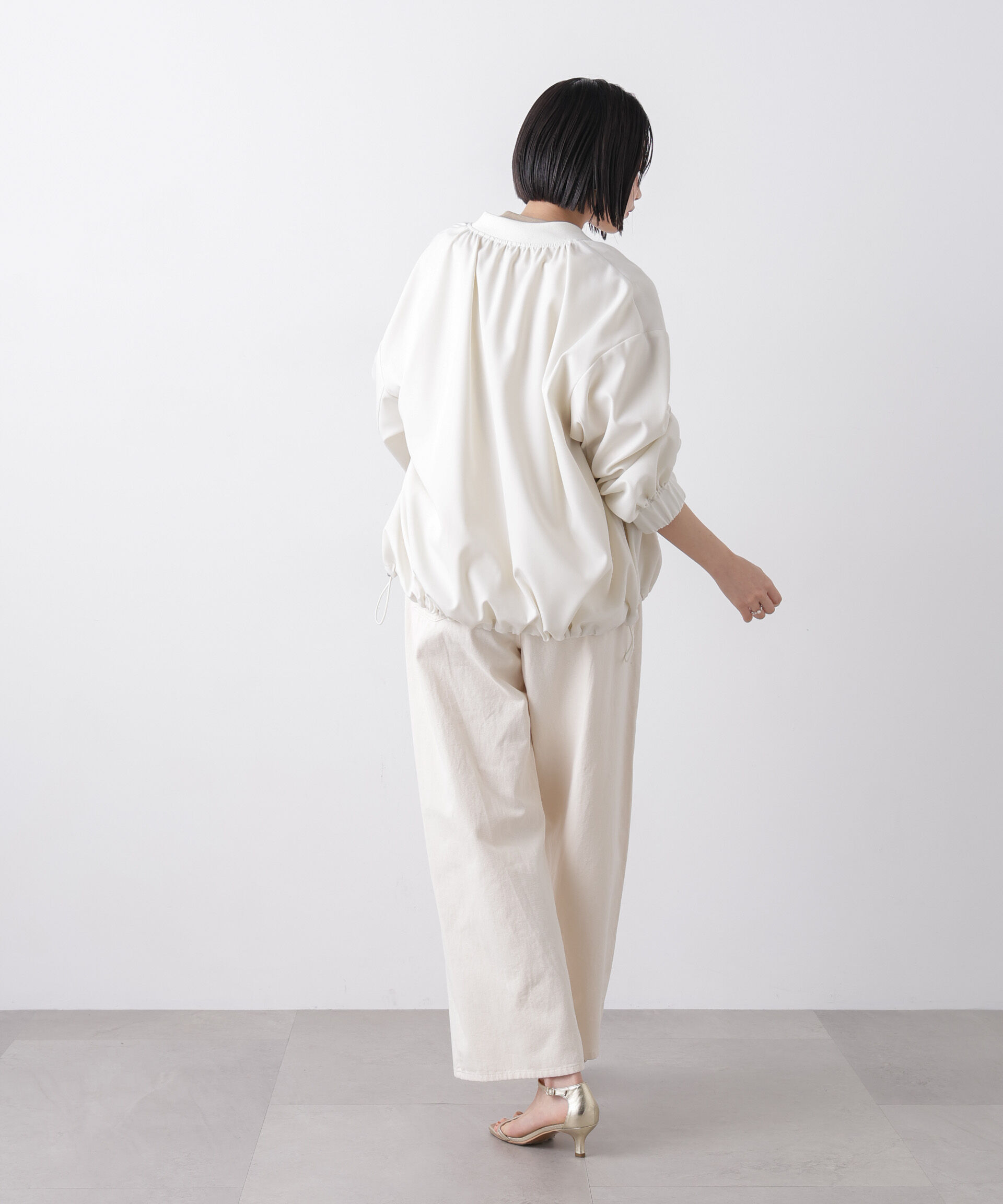 nano･universe「撥水加工 ドロストヘムリブブルゾン」|ブルゾン・スタジャン|